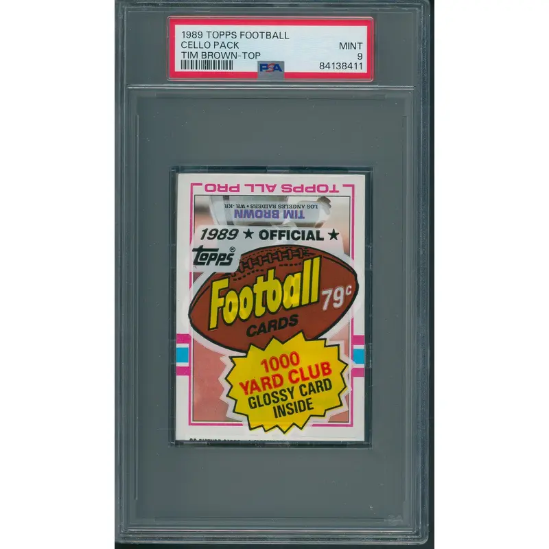 1989 Topps Football Unopened Cello Pack PSA 9 Brown Top *8411