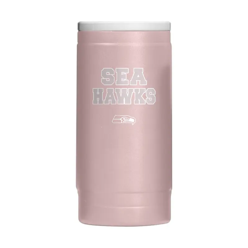 Seattle Seahawks  Stencil Powder Coat Slim Can Coolie