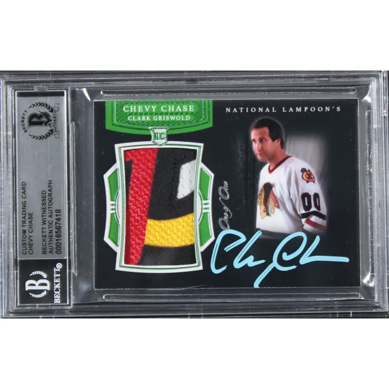 Chevy Chase Christmas Vacation Signed Relic Card One of One BAS Slab #16567418