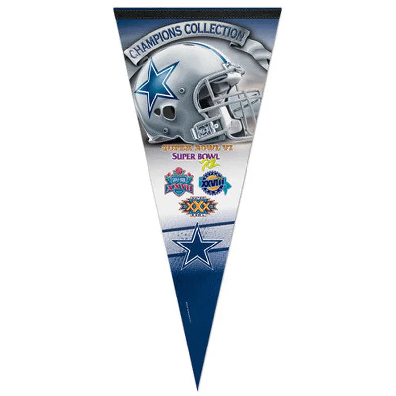 Dallas Cowboys 5-Time Super Bowl Champions EXTRA-LARGE Premium Pennant