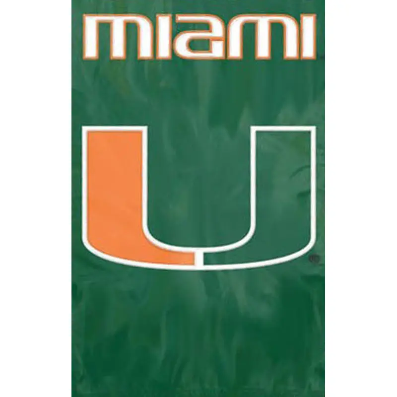 Miami Hurricanes Official NCAA Premium Applique Banner Flag - Party Animal