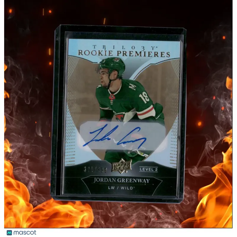 2018-19 Upper Deck Trilogy Jordan Greenway Premieres Level 2 Rookie Auto 321/399