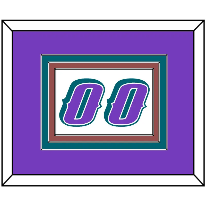 Utah Number - Home White (1996-2004) - Triple Mat 2