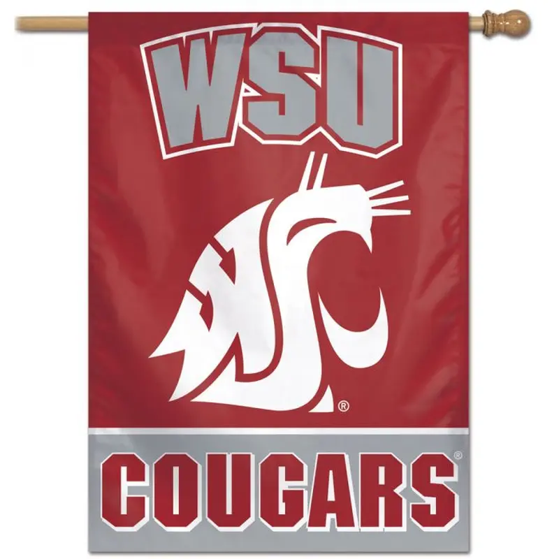 WASHINGTON STATE COUGARS VERTICAL FLAG 28" X 40"