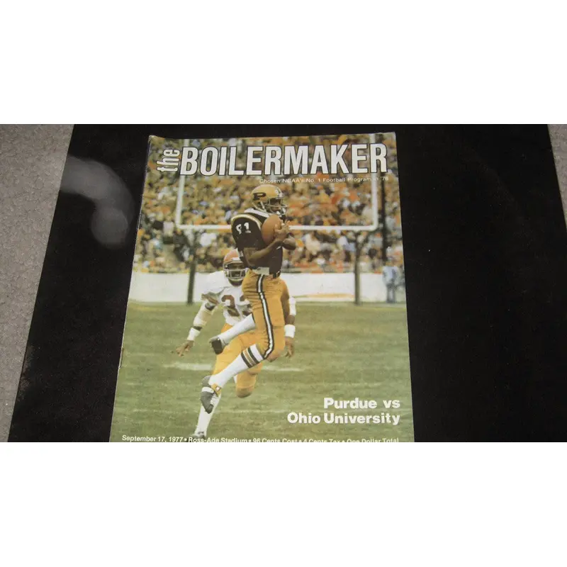 1977 PURDUE VS OHIO UNIVERSITY FOOTBALL PROGRAM