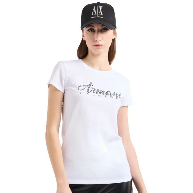 ARMANI EXCHANGER WHITE T-SHIRT WOMEN 8NYT91 1000