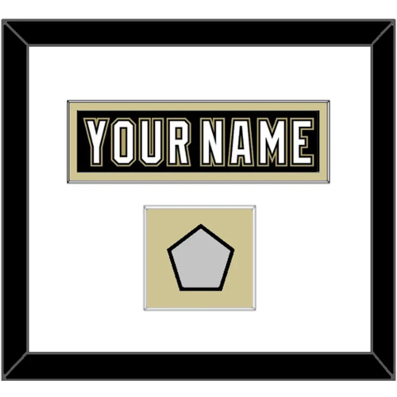 Pittsburgh Nameplate & Stanley Cup Champions Patch - Black Jersey (2007-2016) - Single Mat 1