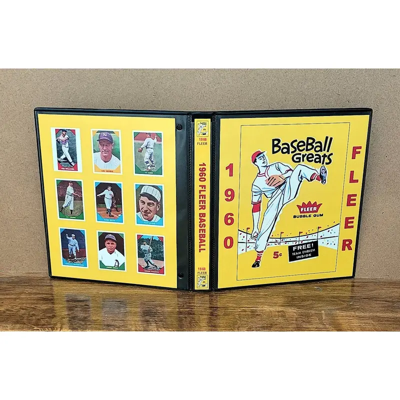 1960 Fleer Baseball Cards Custom Made Album Binder 3 Sizes - 3476