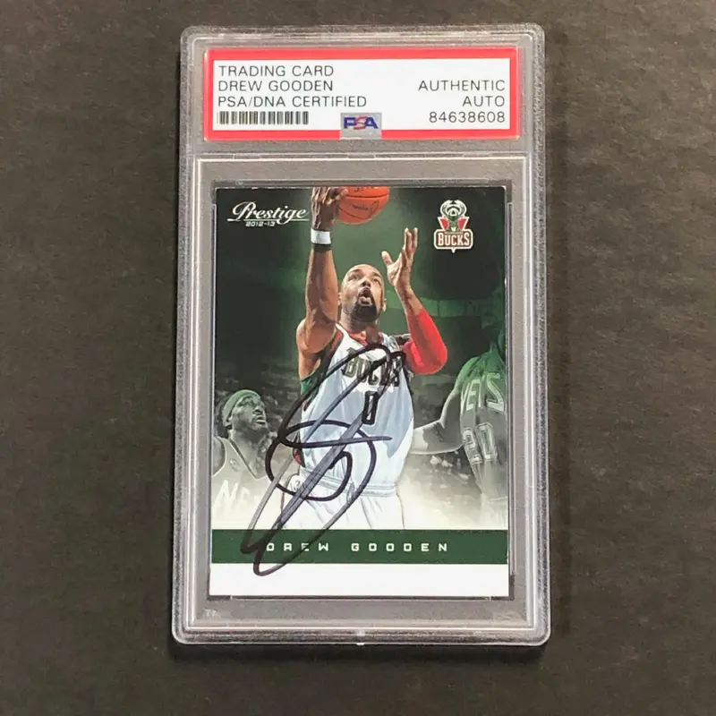 2012-13 Panini Prestige #56 Drew Gooden Signed Card AUTO PSA/DNA Slabbed Bucks