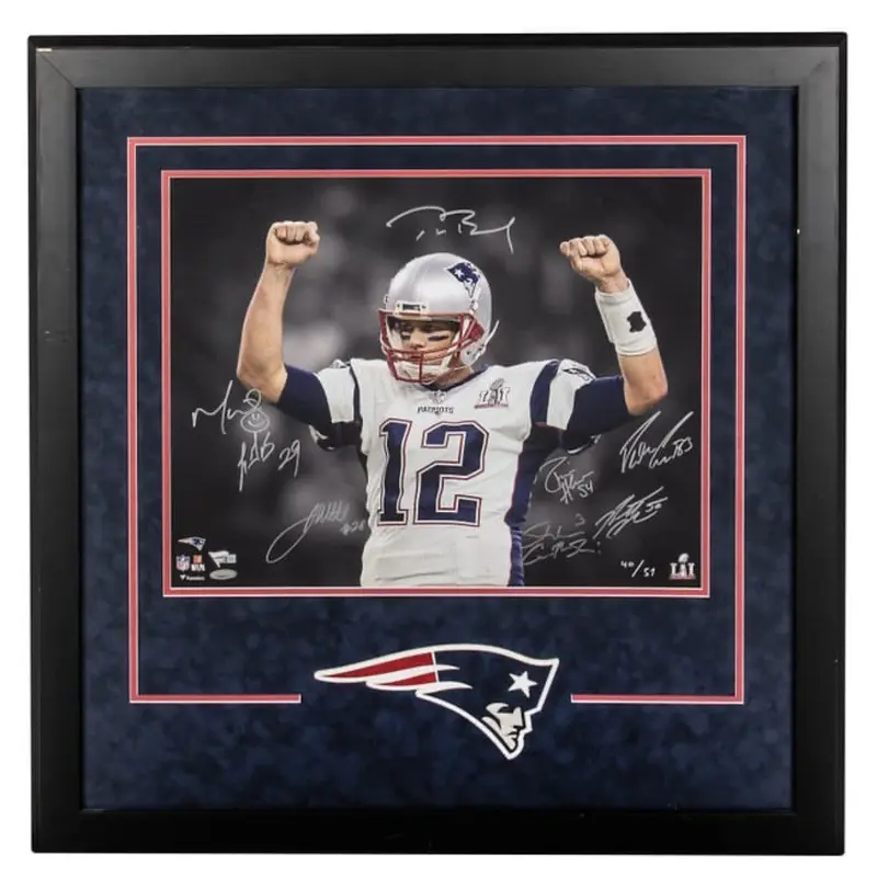 2018 New England Patriots Super Bowl Champs Team Signed Photo Tom Brady Fanatics