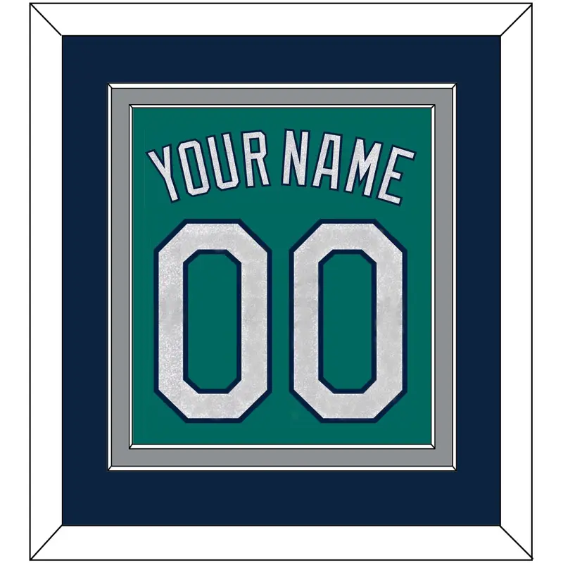 Seattle Name & Number - Alternate Home Green - Double Mat 2