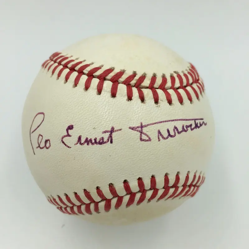 Leo Ernest Durocher Full Name Signed Autographed National League Baseball PSA