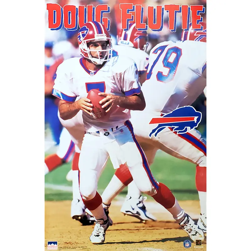 Doug Flutie "Action" Buffalo Bills NFL Football Poster - Starline Inc. 1999