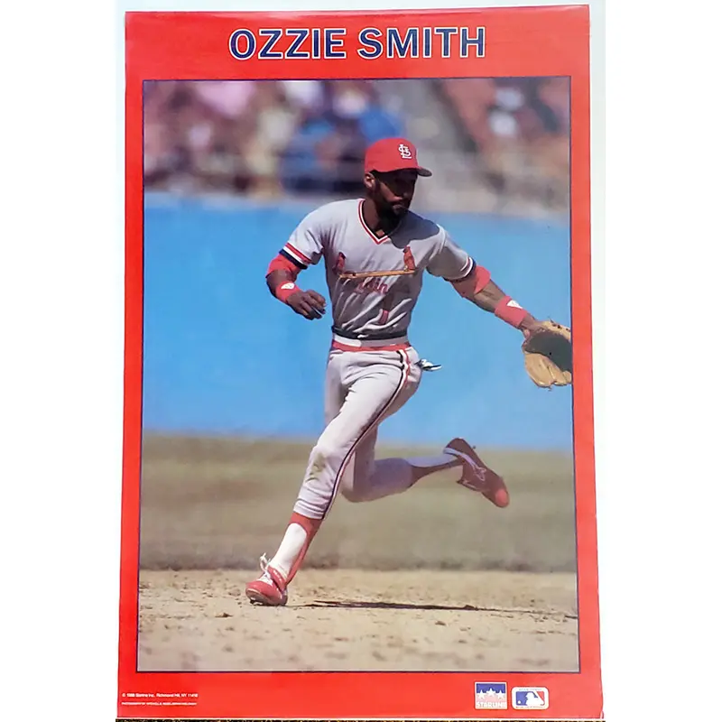 Ozzie Smith St. Louis Cardinals MLB Baseball Action Poster - Starline Inc. 1988