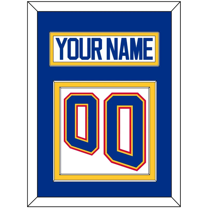 St. Louis Nameplate & Number (Back) - Home White (1995-1998) - Double Mat 2
