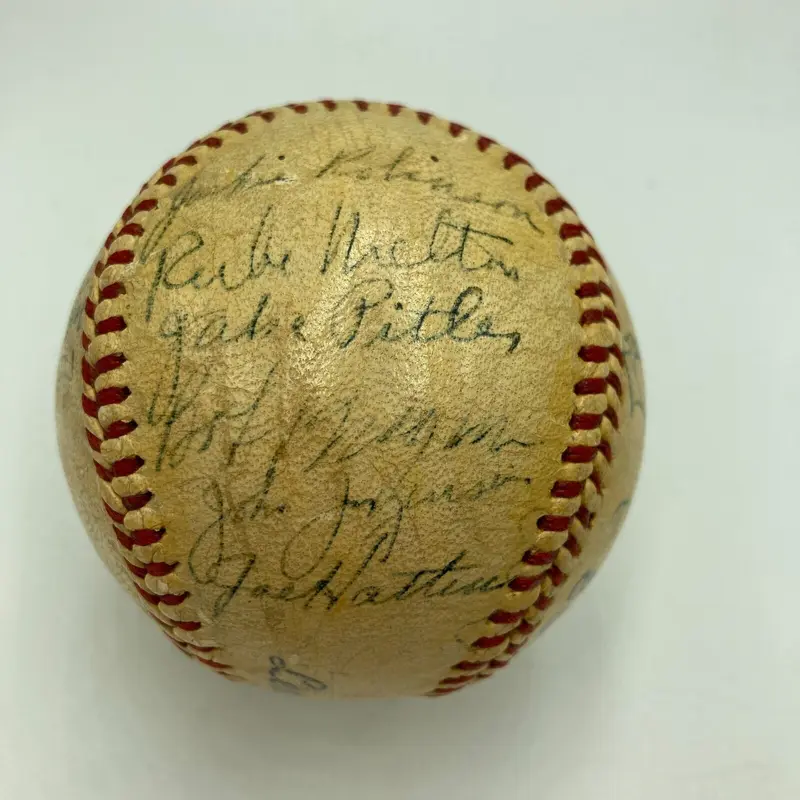 Jackie Robinson Rookie 1947 Brooklyn Dodgers Team Signed Baseball JSA COA