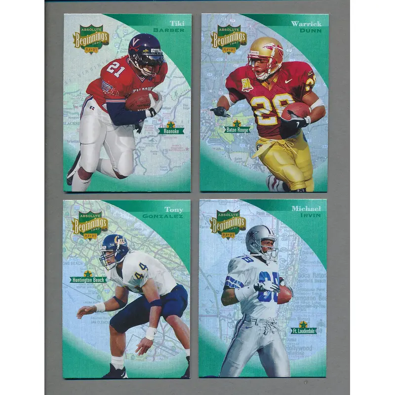 1997 Playoff Absolute Football Complete Green Set (100) NM/MT MT