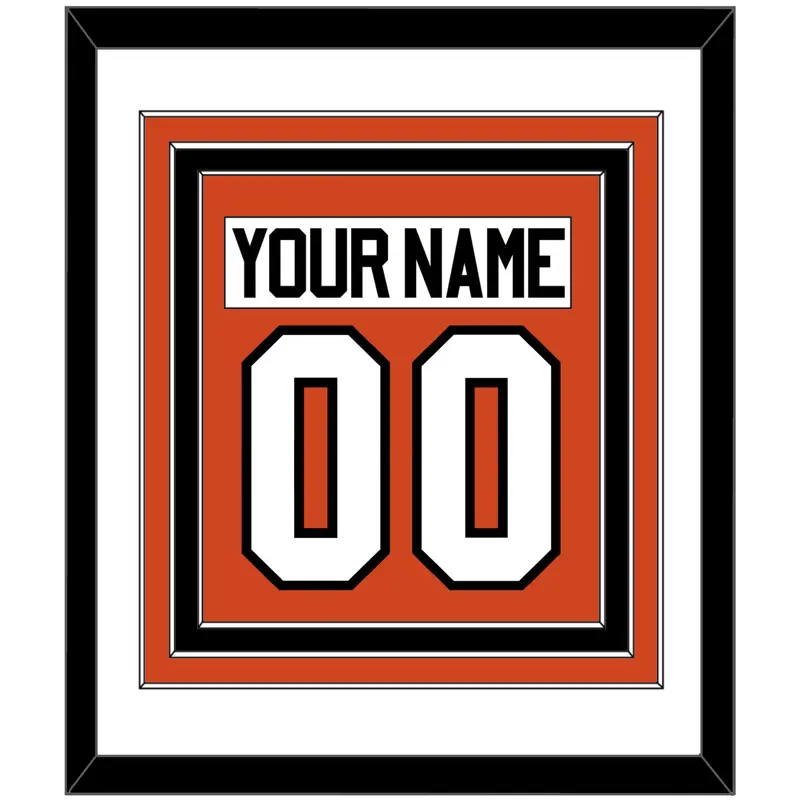 Philadelphia Nameplate & Number (Back) Combined - Home Orange - Triple Mat 1