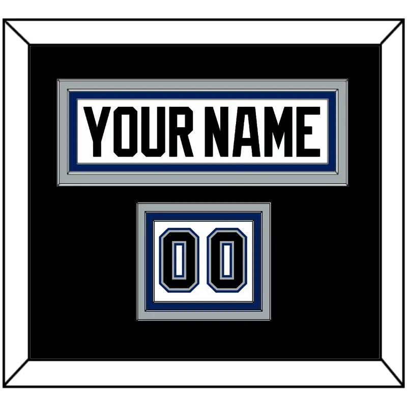 Tampa Bay Nameplate & Number (Shoulder) - Home White (2001-2007) - Triple Mat 2
