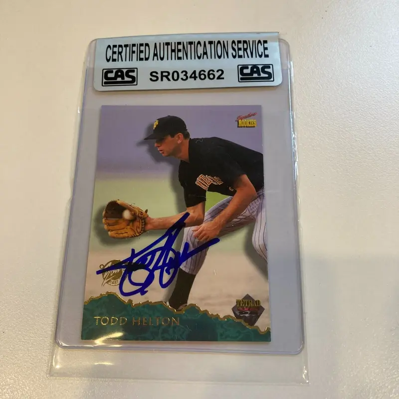 1995 Signature Rookies Todd Helton Signed RC CAS Certified Auto