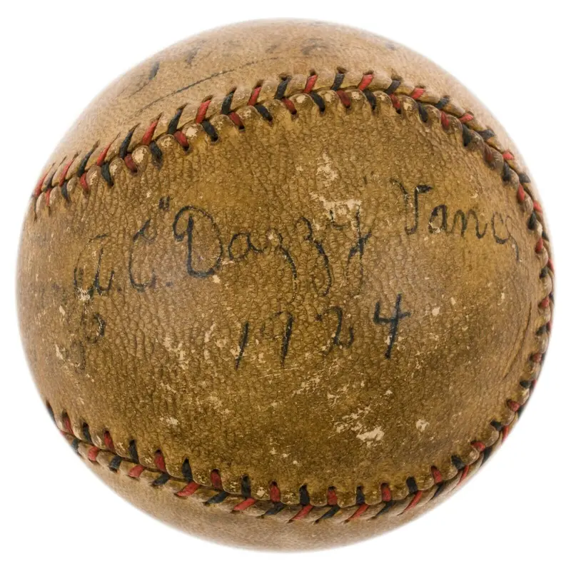 Dazzy Vance 1924 MVP Season Signed Official National League Baseball PSA DNA COA