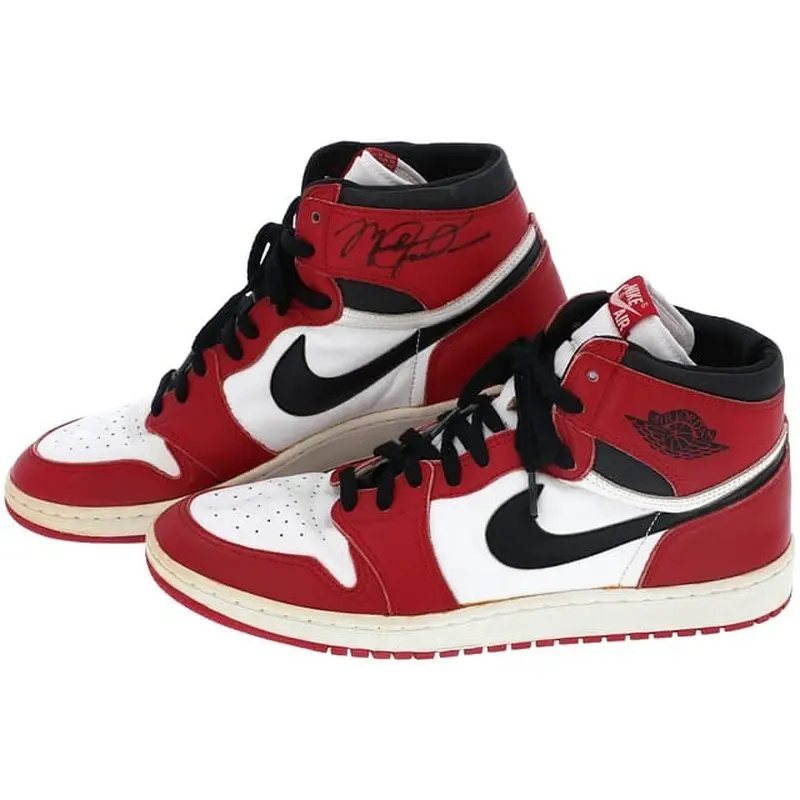 Michael Jordan 1985 Air Jordan 1 Game Used Signed Sneakers Rookie MEARS, JSA COA