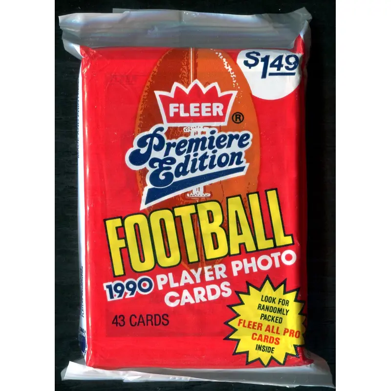1990 Fleer Football Unopened Jumbo Pack (Pre-Priced) (43)