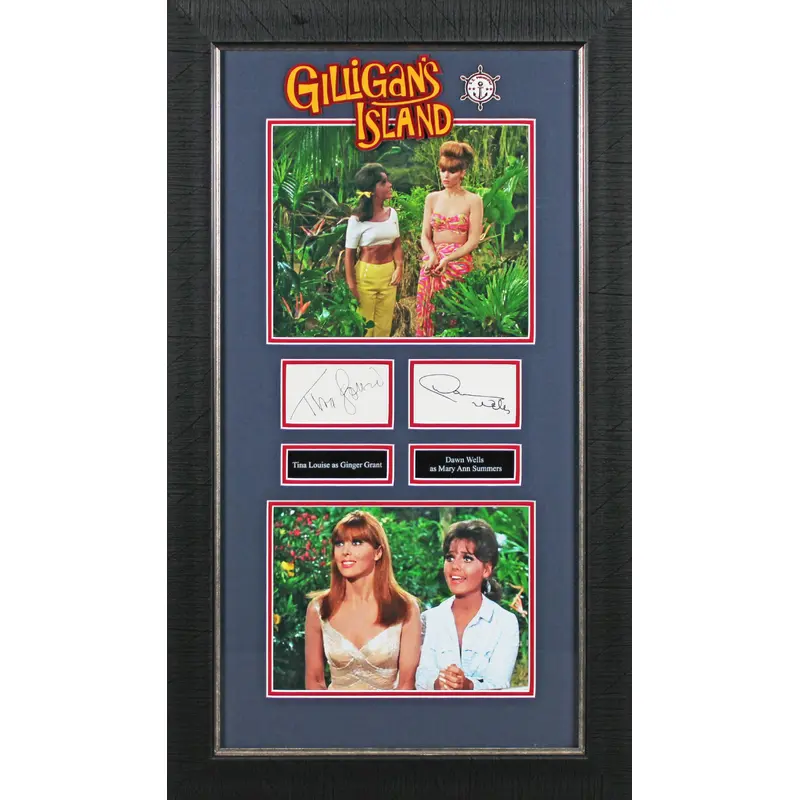 Dawn Wells & Tina Louise Gilligan's Island Signed Framed Display BAS #AD04963