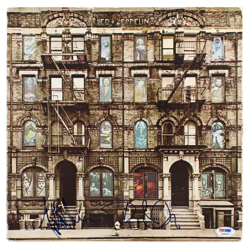 Robert Plant & John Paul Jones Led Zeppelin Signed Album Cover PSA/DNA #P98835