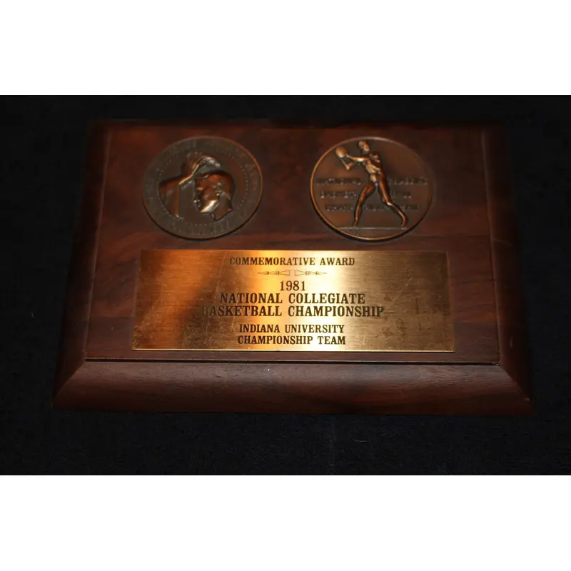 1981 Indiana University NCAA Basketball Champions Players Plaque