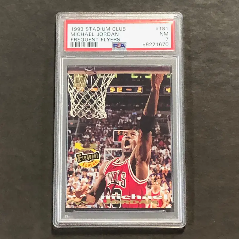 1993 Stadium Club #181 Frequent Flyers Michael Jordan PSA 7 NM Bulls