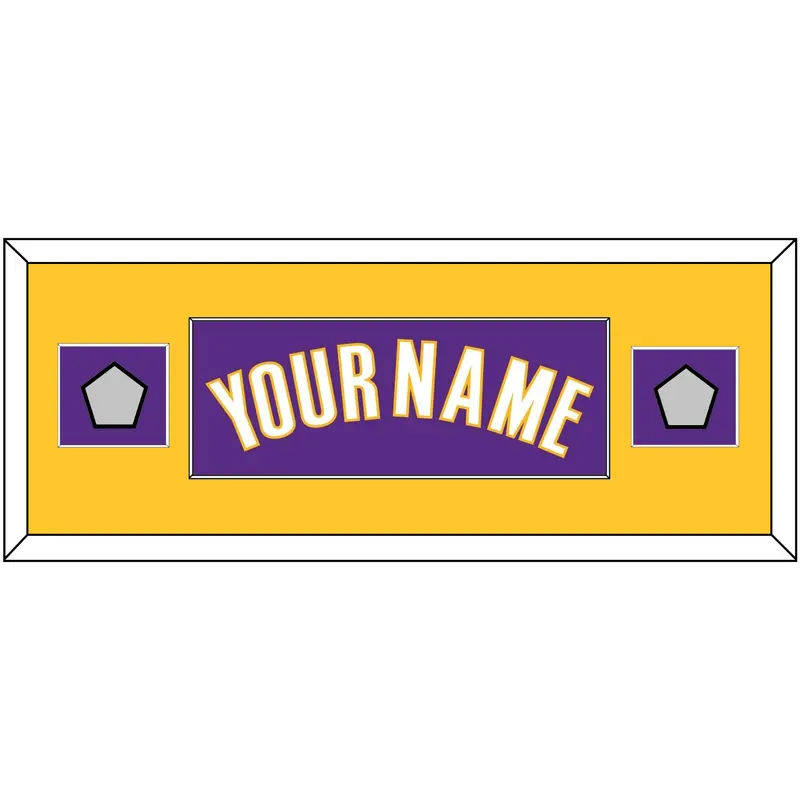 Los Angeles Name & 2 Trophy Patches - Road Purple (1999-2004) - Single Mat 4