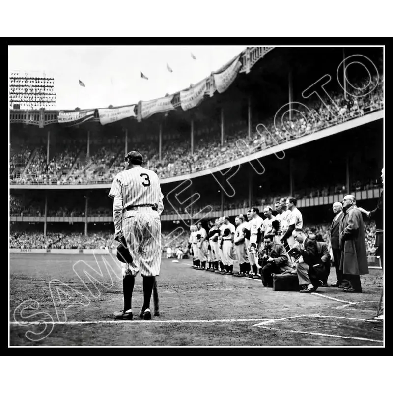 1948 Babe Ruth 8X10 Photo - Yankee Stadium Farewell New York Yankees - 680
