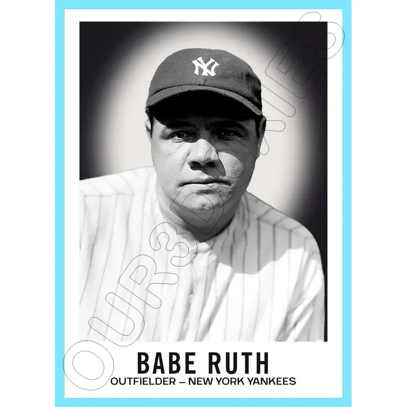 Babe Ruth Yankees 1960 Leaf Custom Card - 4435