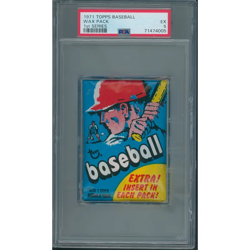 1971 Topps Baseball Unopened 1st Series Wax Pack PSA 5 *4005