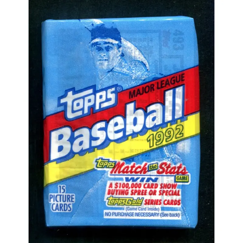 1992 Topps Baseball Unopened Pack