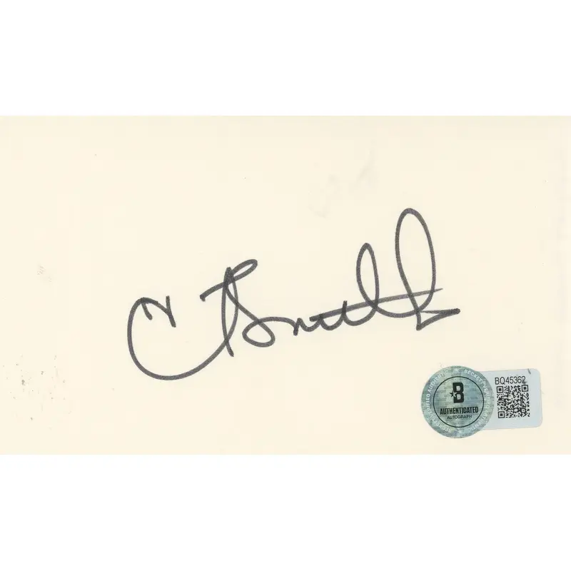 Courtney Thorne Smith Melrose Place Authentic Signed 3x5 Index Card BAS #BQ45362