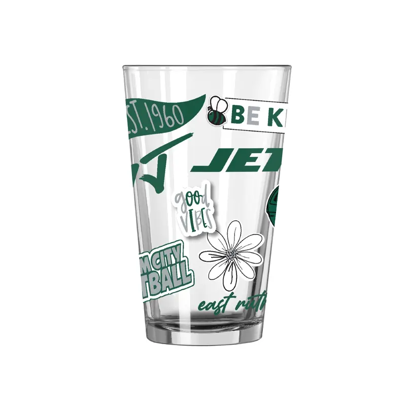 New York Jets 16oz Native Pint Glass