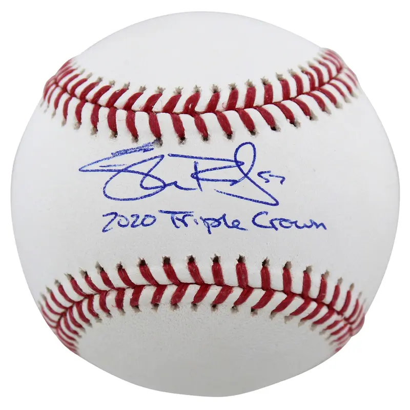 Indians Shane Bieber "2020 Triple Crown" Signed Oml Baseball BAS Wit #WE06701