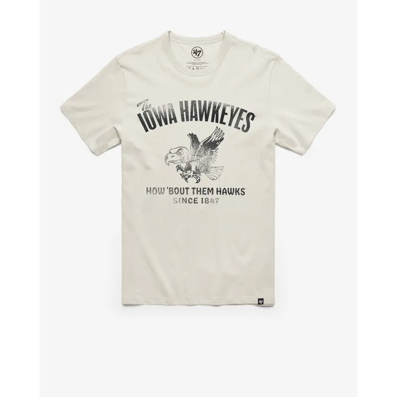 IOWA HAWKEYES VINTAGE WIDE OPEN '47 FRANKLIN TEE