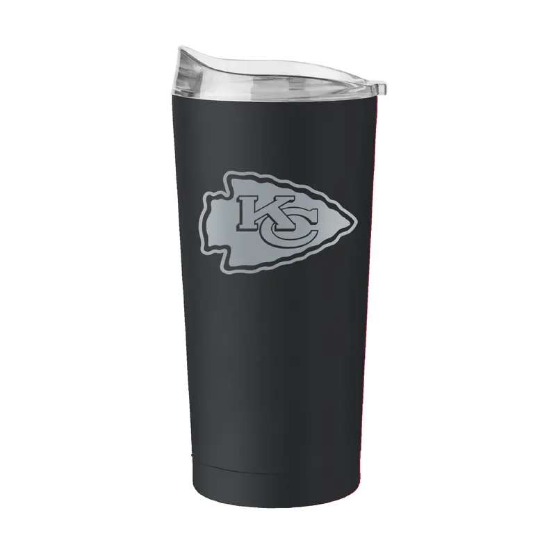 Kansas City Chiefs 20oz Black Powder Coat Tumbler