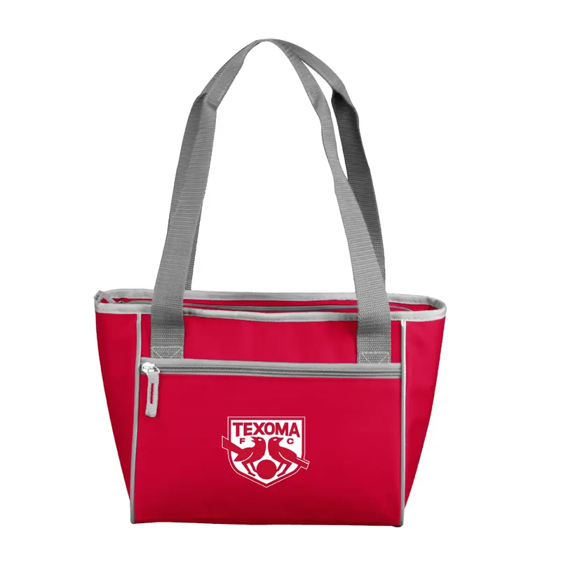Texoma FC Red Crosshatch 16 Can Cooler Tote