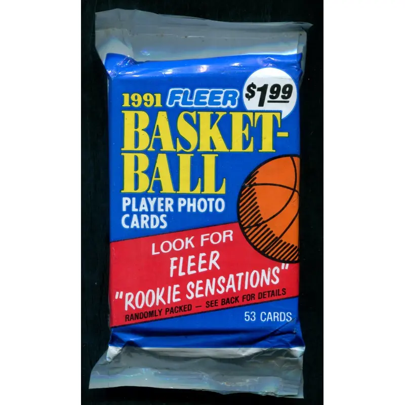 1991/92 Fleer Basketball Unopened Series 1 Jumbo Pack