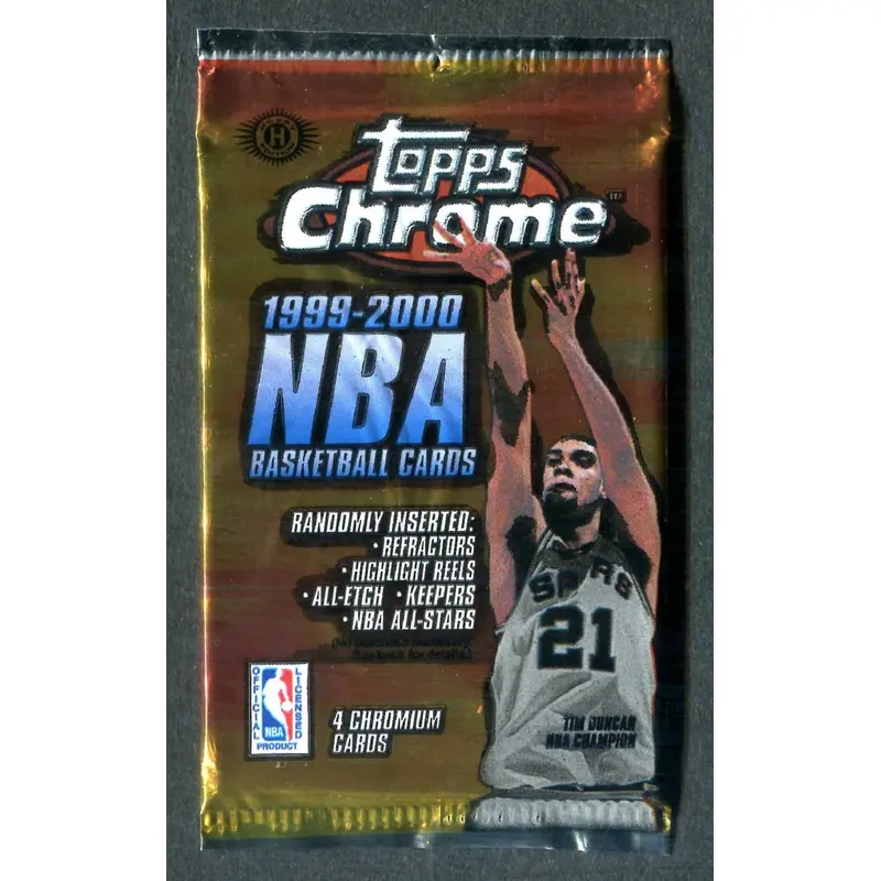 1999/00 Topps Chrome Basketball Unopened Pack (Hobby) (4)
