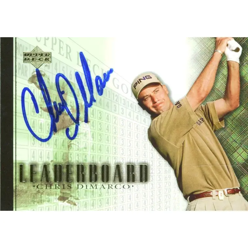 Chris DiMarco Authentic Signed Card 2001 Upper Deck Leaderboard #100 w/ COA