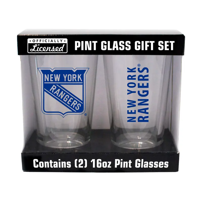 New York Rangers 16oz Gameday Pint Glass 2 Pack