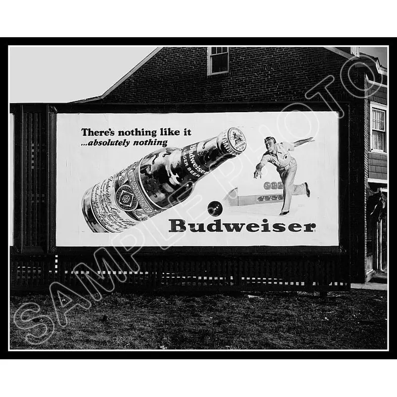 1950 Budweiser Beer Billboard 8X10 Photo - 2227