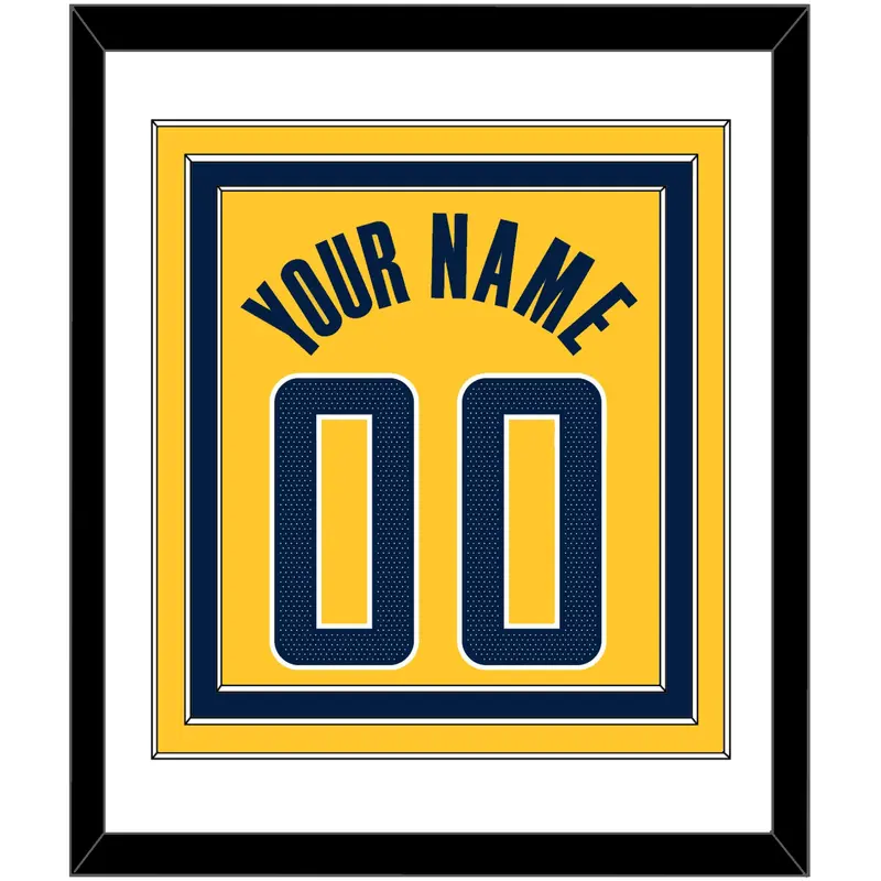 Indiana Name & Number - Gold Statement - Triple Mat 1