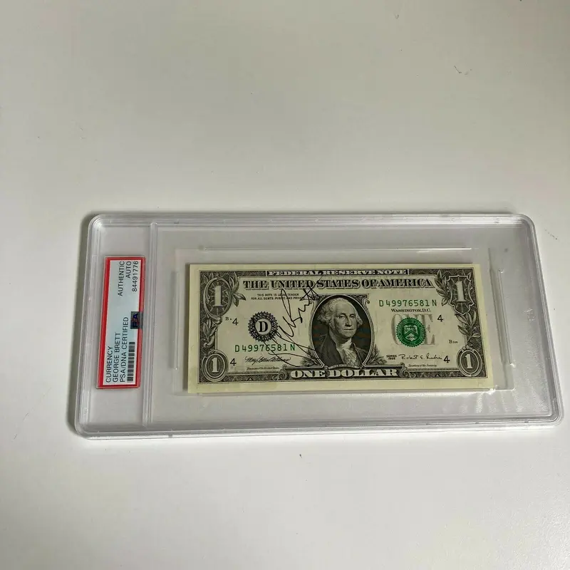 George Brett Signed Autographed $1 Dollar Bill PSA DNA COA