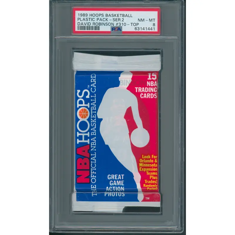 1989 1989/90 Hoops Basketball Unopened Series 2 Pack PSA 8 Robinson Top *1441